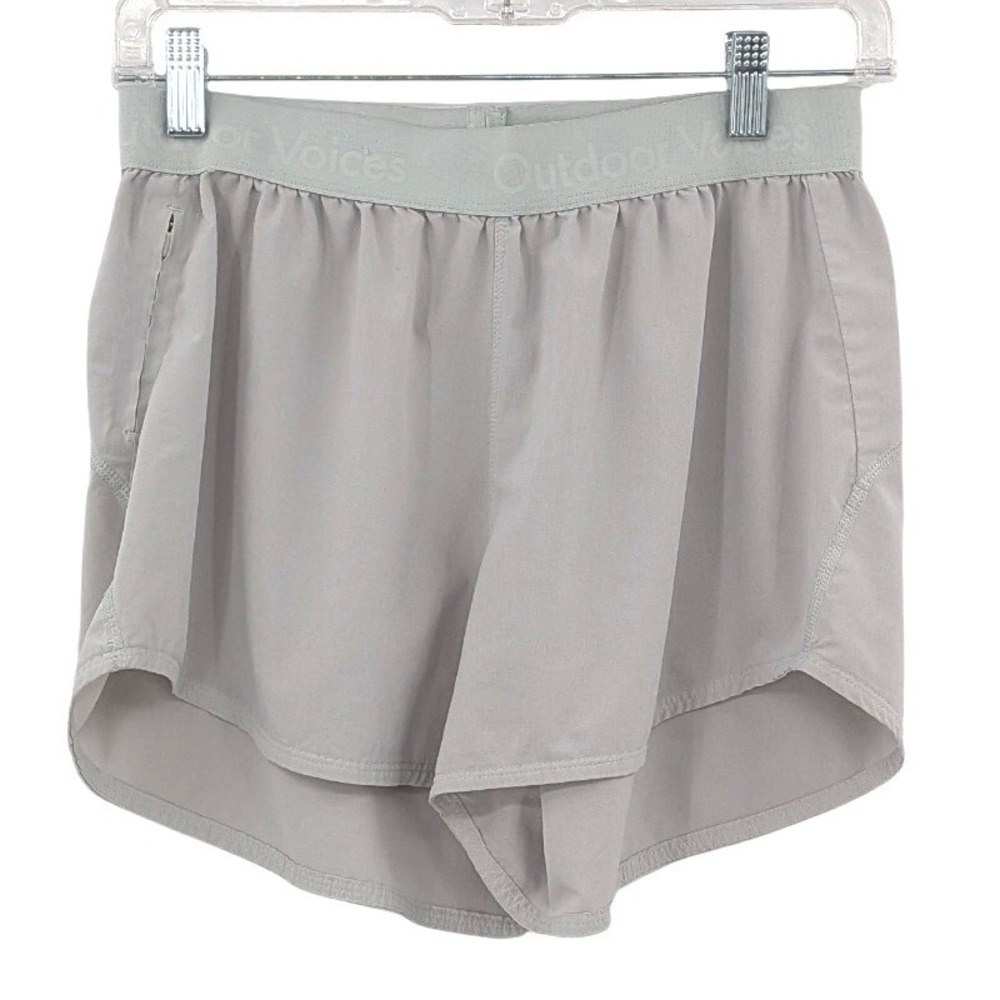 Outdoor Voices Running Shorts M Gray Recycled Polyester Lined Active